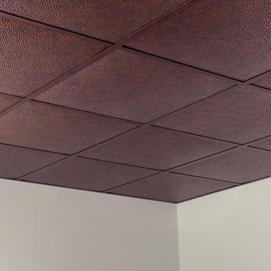 Fasade Ceiling Tile in Hammered