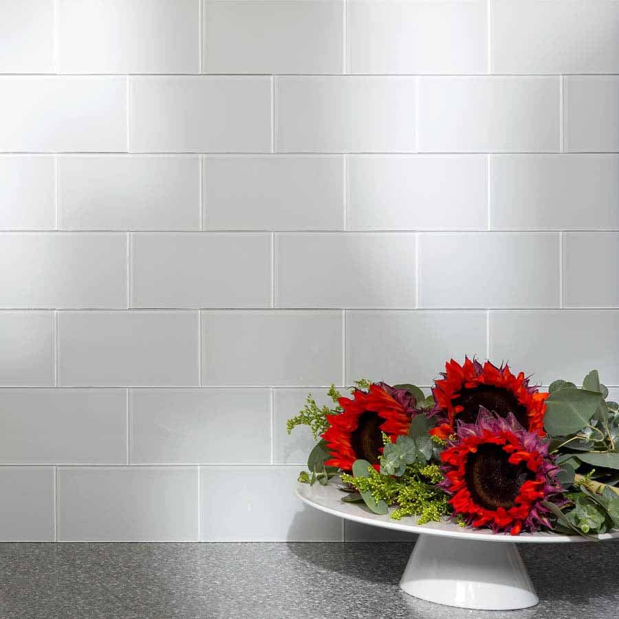 Aspect Backsplash-3x6 Glass Tile in Frost