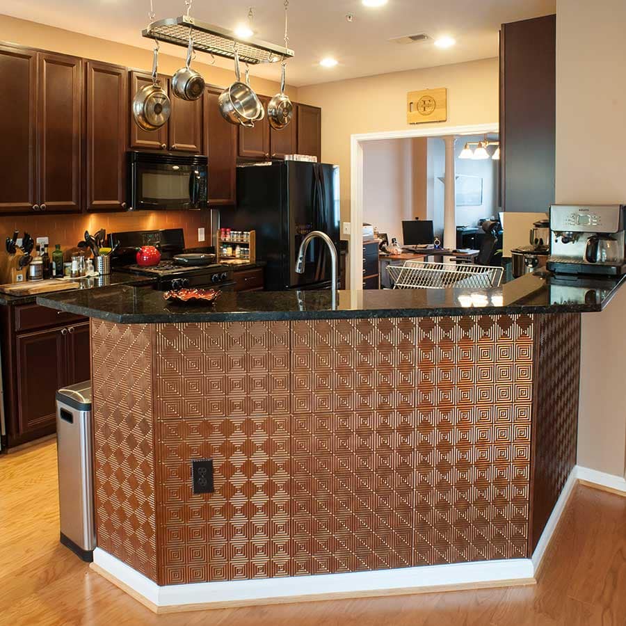 Under Counter Cabinets with Fasade Miniquattro in Antique Bronze