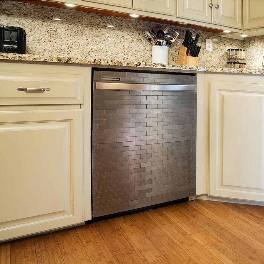 Aspect Metal Tiles on Dishwasher