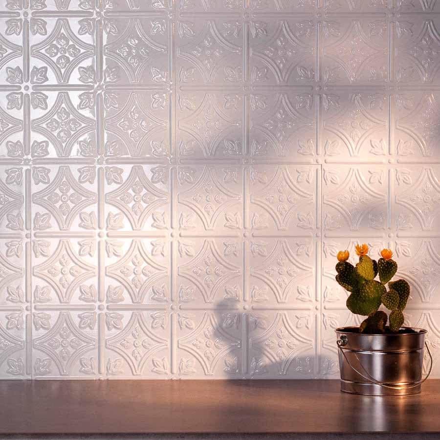 Fasade Backsplash - Traditional 1 in Gloss White