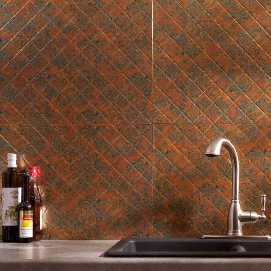 Fasade Backsplash - Quilted in Copper Fantasy
