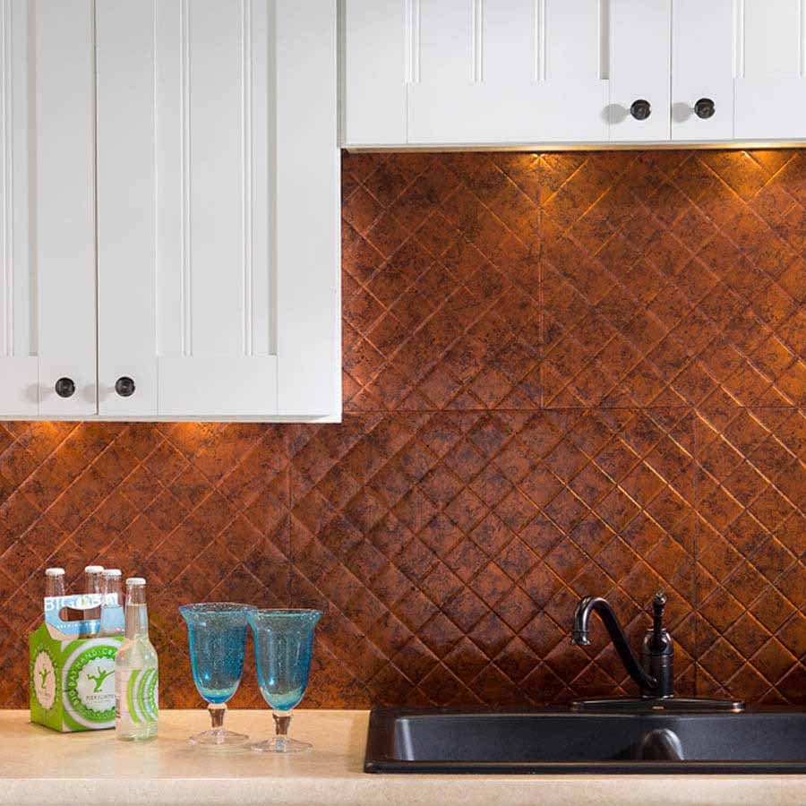 Fasade Backsplash - Quilted in Moonstone Copper