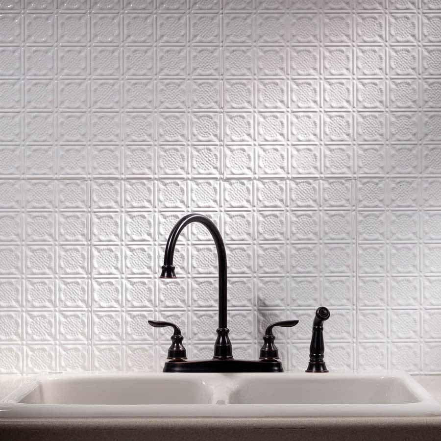 Fasade Backsplash - Traditional 6 in Gloss White