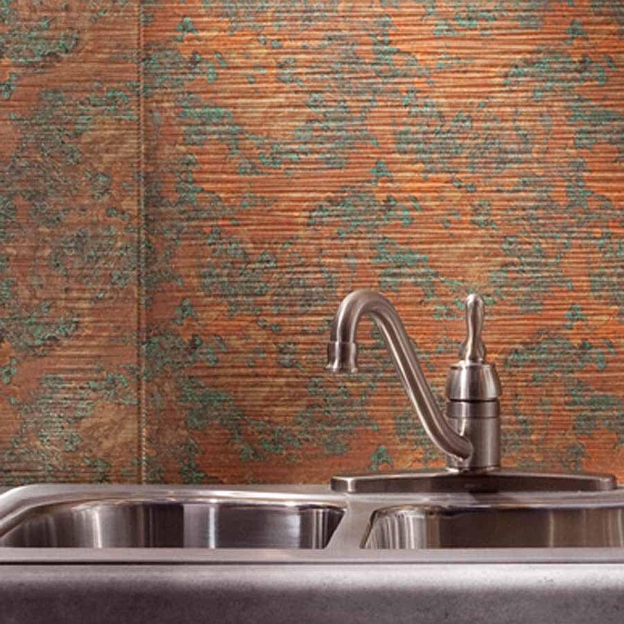 Fasade Backsplash - Ripple in Copper Fantasy