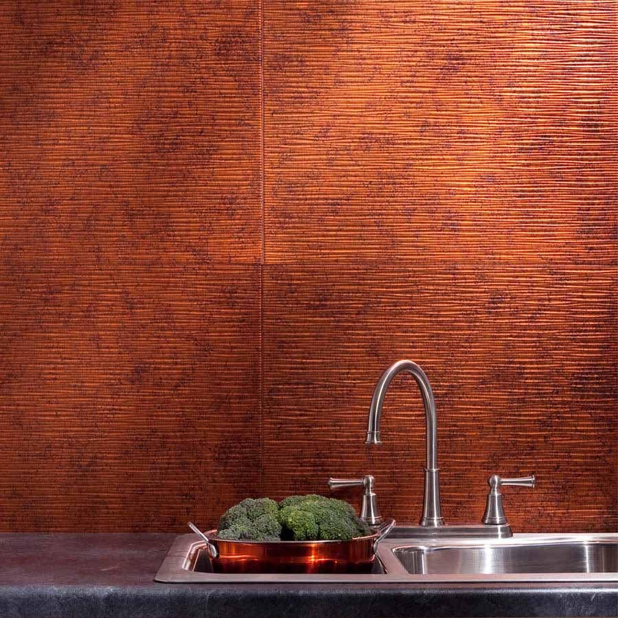 Fasade Backsplash - Ripple in Moonstone Copper