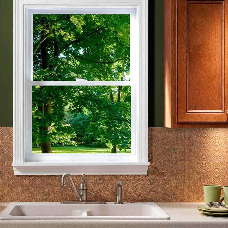 Fasade Backsplash - Lotus in Cracked Copper