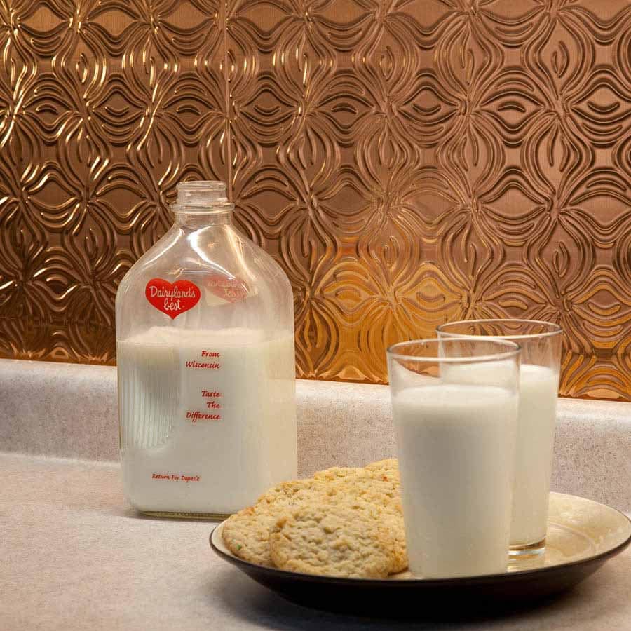 Fasade Backsplash - Lotus in Polished Copper