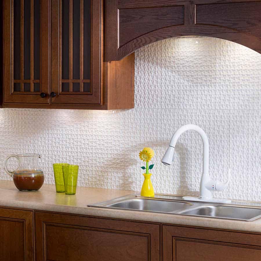 Fasade Backsplash - Terrain in Gloss White