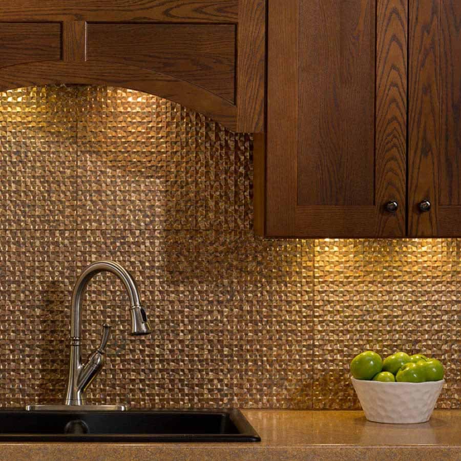 Fasade Backsplash - Terrain in Cracked Copper