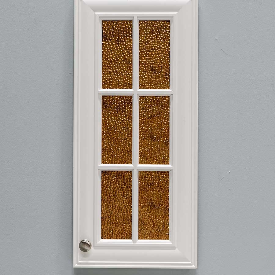 Cabinet Door with Fasade Hammered in Antique Bronze