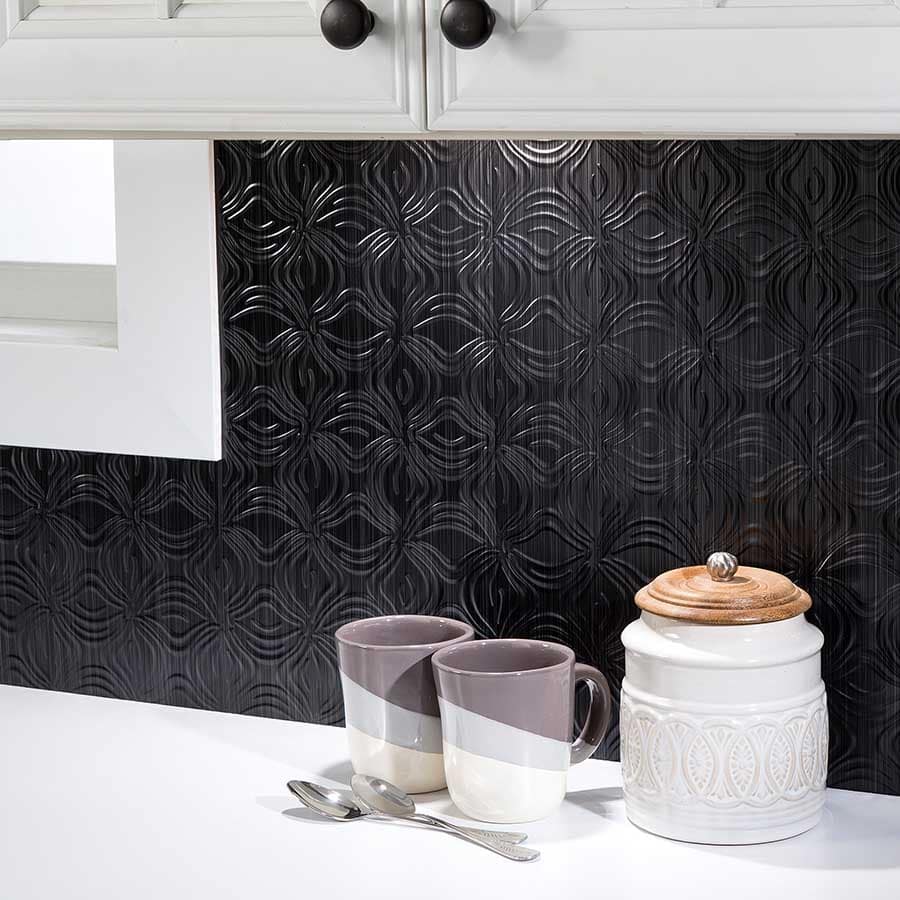 Fasade Backsplash - Lotus in Brushed Onyx