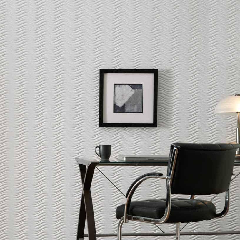 Fasade Wall Panel-Current in Matte White Horizontal