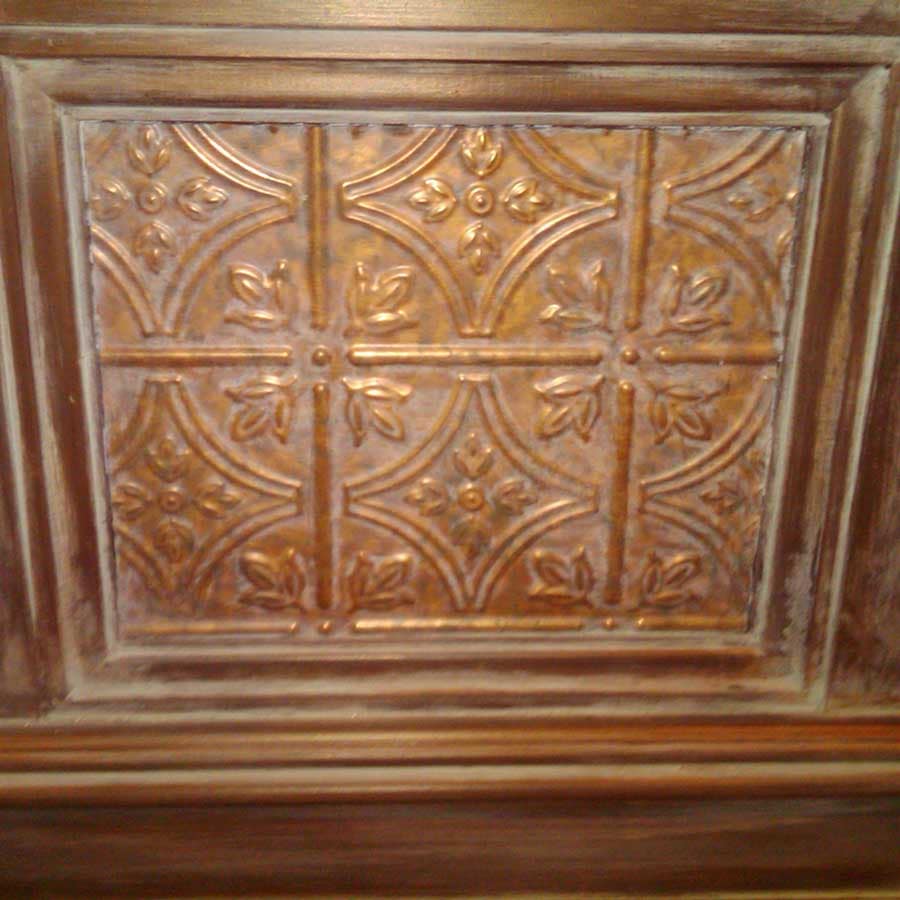 Rustic Wall Inset with Fasade Traditional 1 in Cracked Copper