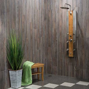Natural Oak plank shower
