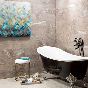 venetian marble wall tile in bathroom
