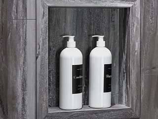 Palisade shower niche in Hermitage Granite