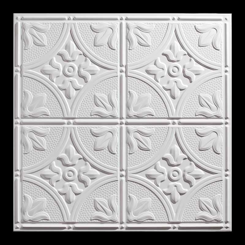 Antique ceiling tile in white