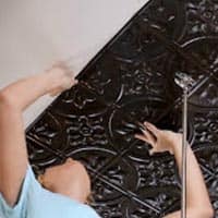 Fasade Glue Up Ceiling Tile Installation