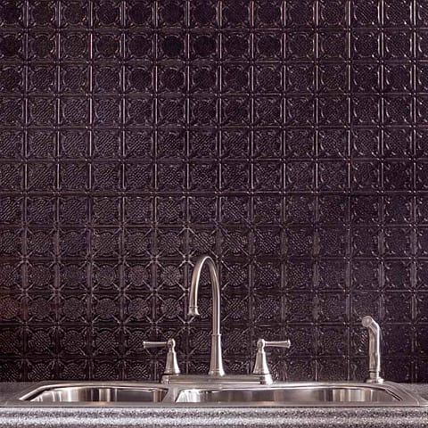 Fasade Backsplash - Traditional 6 in Smoked Pewter