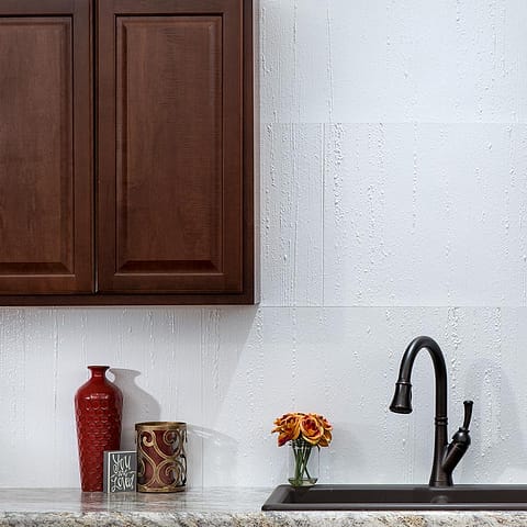 Fasade Backsplash - Rain in Gloss White