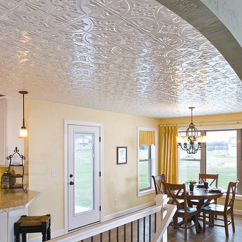 Fasade Ceiling Tile-2x4 Direct Apply-Traditional 2 in Gloss White