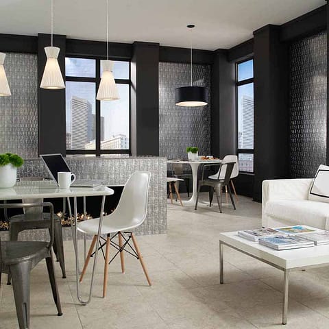 Fasade Wall Panel-Connect in Crosshatch Silver