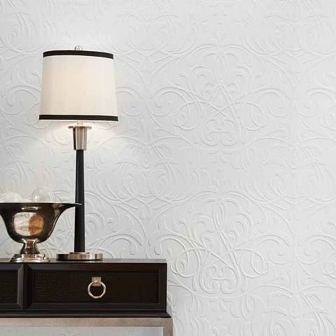 Fasade Wall Panel-Damask in Matte White