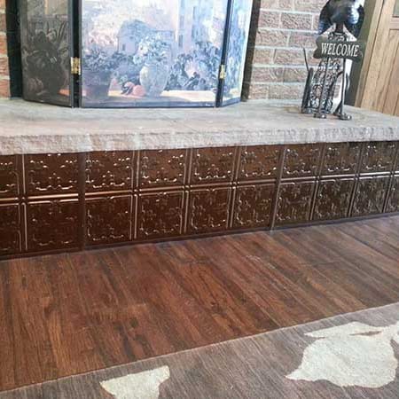 Fireplace with Traditional 10 in Polished Copper