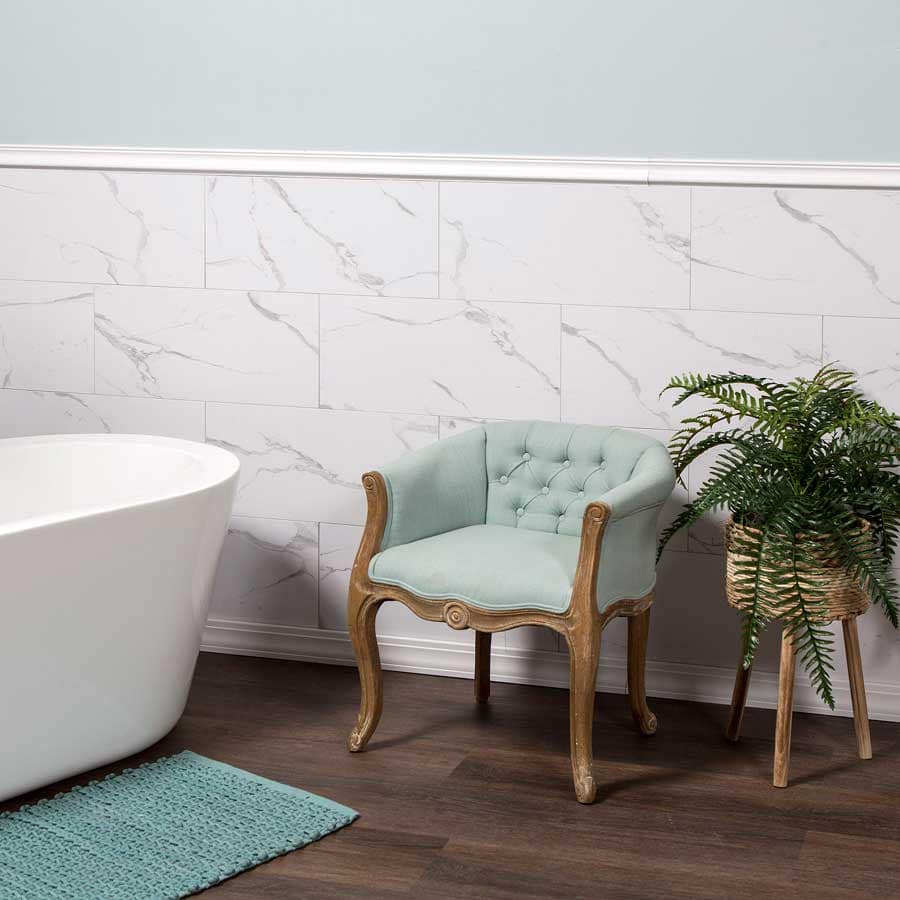 Palisade Wall Panel in Carrara Marble