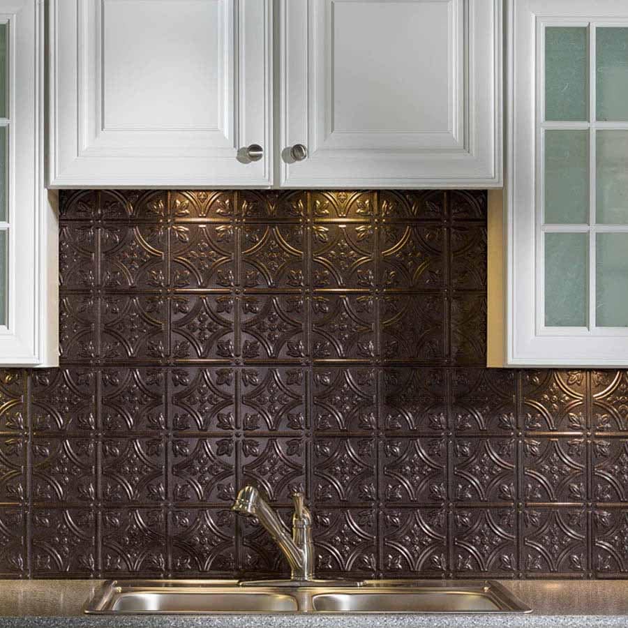 Fasade Backsplash - Traditional 1 in Smoked Pewter