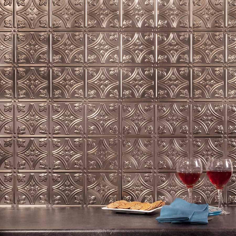 Fasade Backsplash - Traditional 1 in Brushed Nickel
