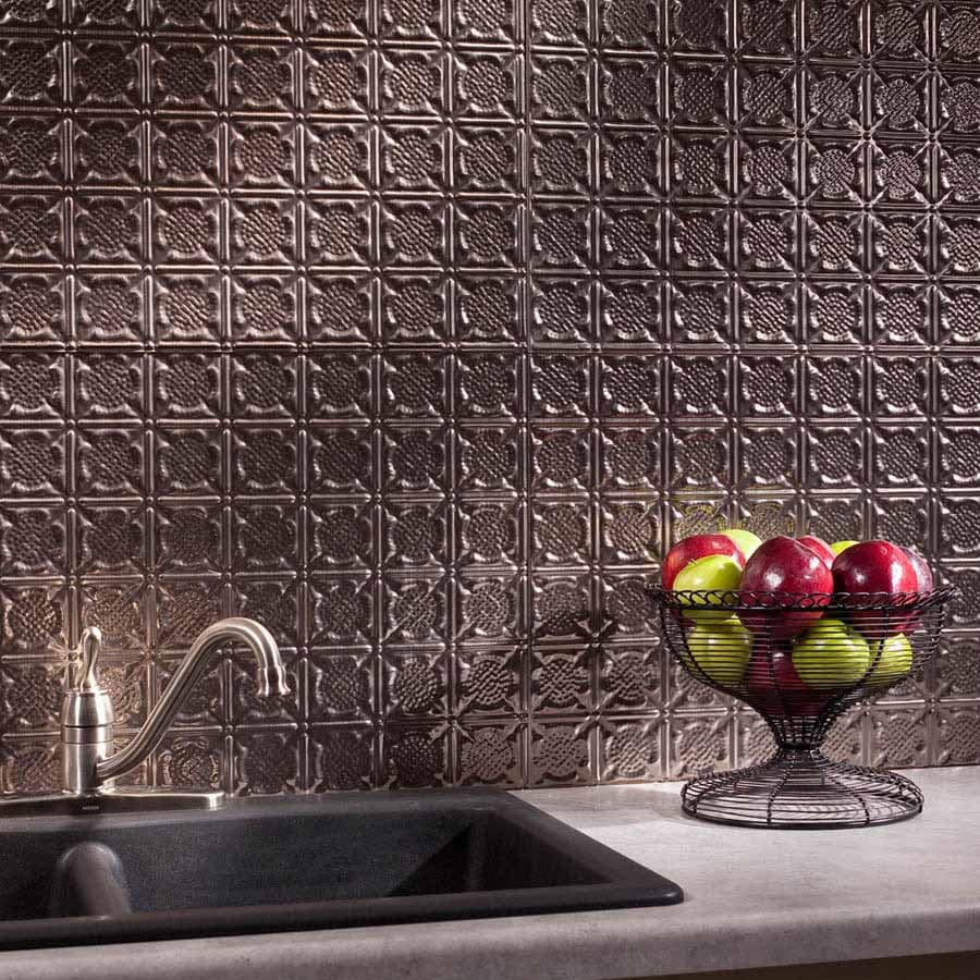 Fasade Backsplash - Traditional 6 in Brushed Nickel