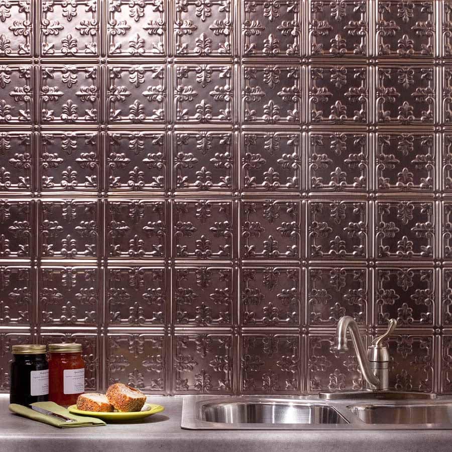 Fasade Backsplash - Traditional 10 in Brushed Nickel