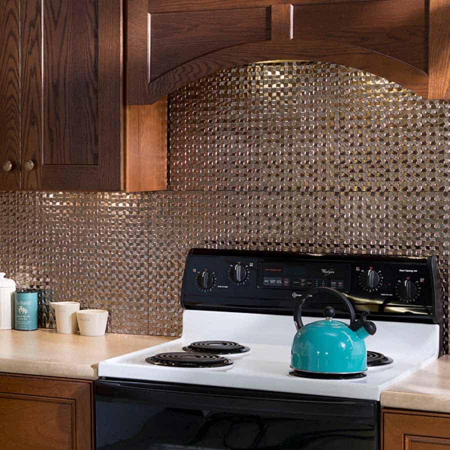 Fasade Backsplash - Terrain in Brushed Nickel