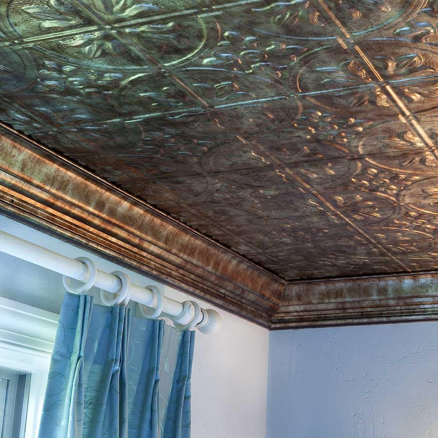 Fasade Ceiling Tile-2x4 Direct Apply-Traditional 2 in Bermuda Bronze