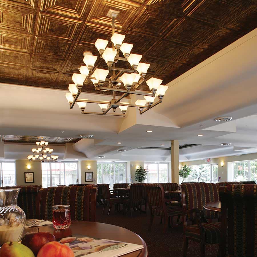 Fasade Ceiling Tile-2x2 Suspended-Traditional 3 in Bermuda Bronze