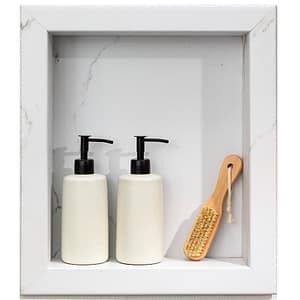 Palisade shower niche in Carrara Marble