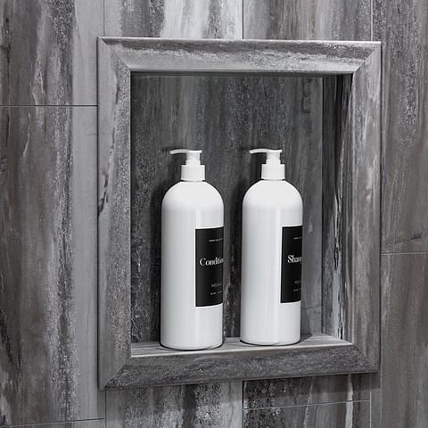 Palisade shower niche in Hermitage Granite