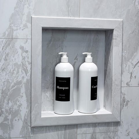 Palisade Shower niche in Iced Pewter