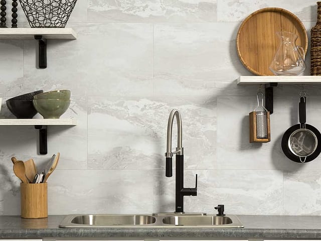 Palisade Wall Tile in Iced Pewter