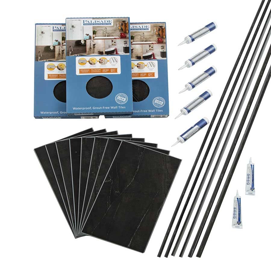 Palisade tub and shower kit in Black Ice