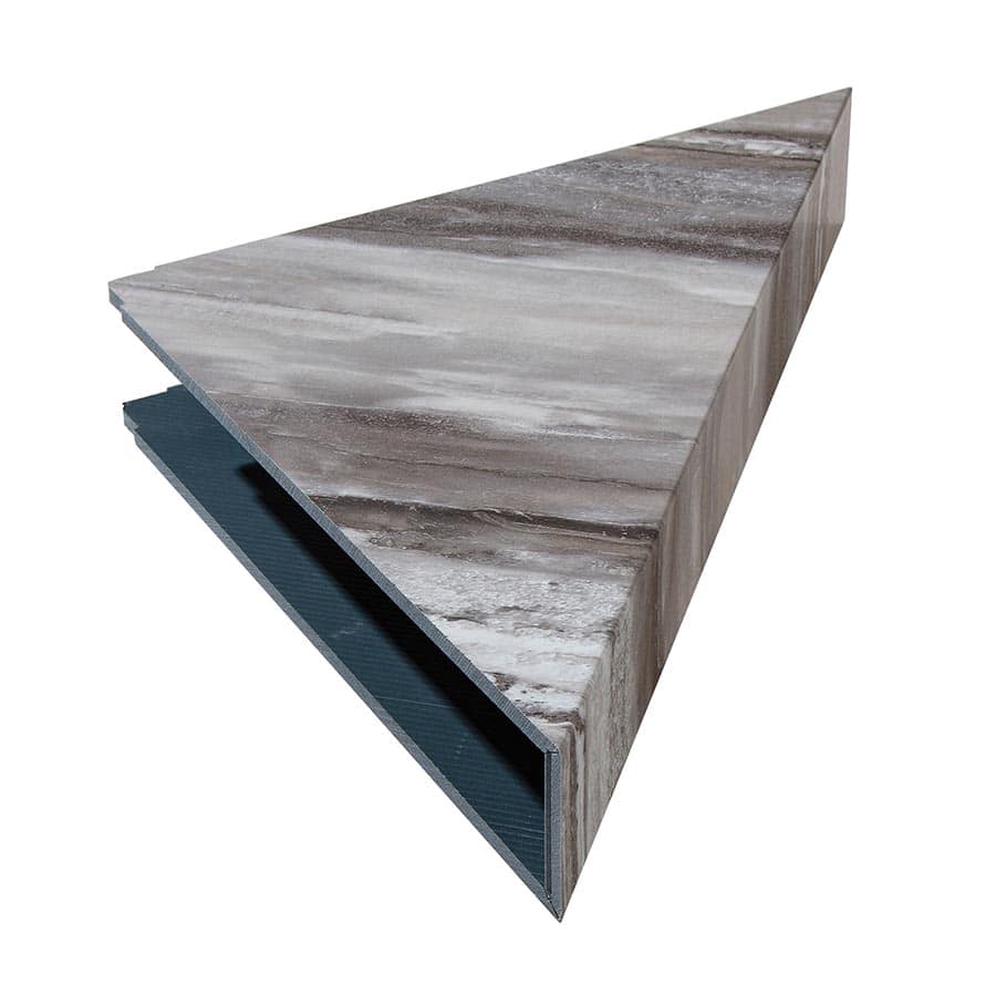 Palisade matching shelf in Louvre Granite
