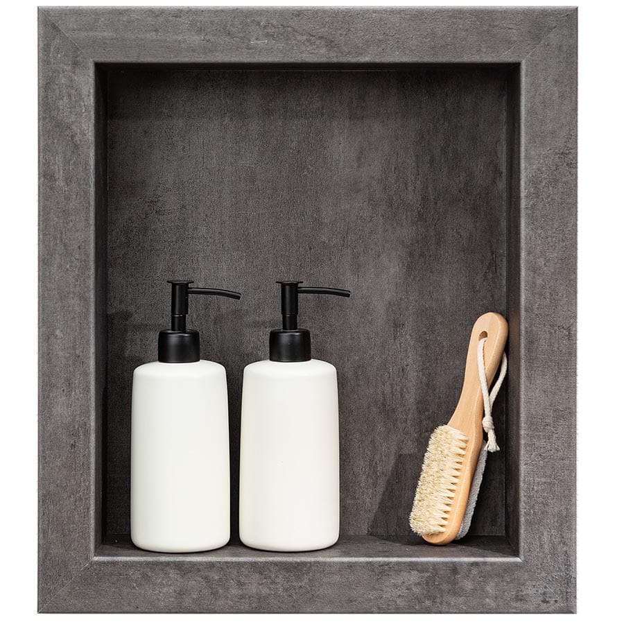 Shower Niche in Ashen Slate