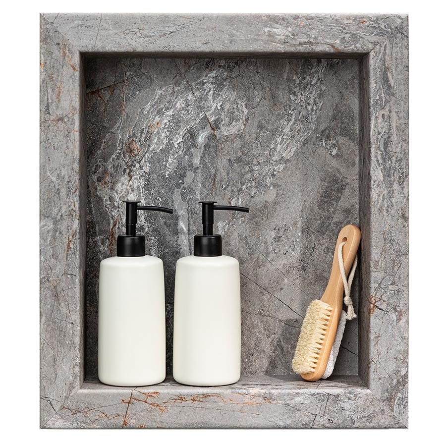 Palisade shower niche in Spanish Marble