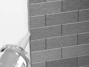 Caulking outside edges