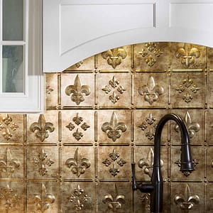 Fasade Backsplash in Fleur-de-lis