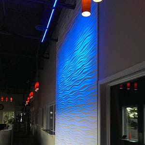 Bubbles, Fasade Waves Wall Panel in Gloss White