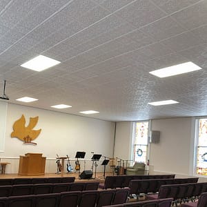Calvary Chapel of Dayton - Genesis Antique Ceiling Panels in White