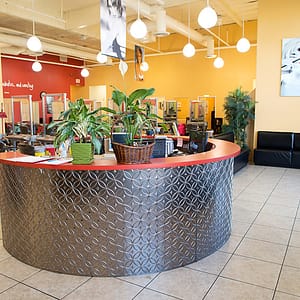 Academy of Hair Design - Fasade Rings Wall Panel in Brushed Aluminum